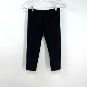 Ivivva Lululemon Girls Cropped Leggings 12 Black Activewear Cheer Gymnastics